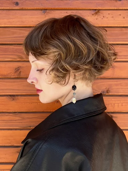 Ear-Length Wavy Bob
