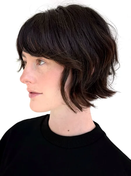 Shaggy Bob with Full Bangs