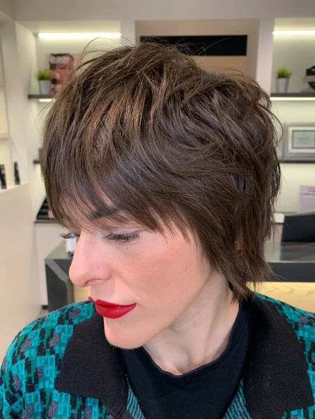 Choppy Shag with Side Bangs