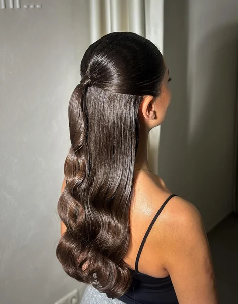 Wrapped Half-Up with Waves