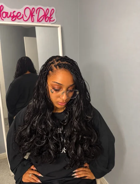 Boho Braids with French Curls