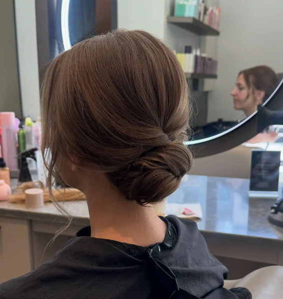 Soft Twisted Low Bun