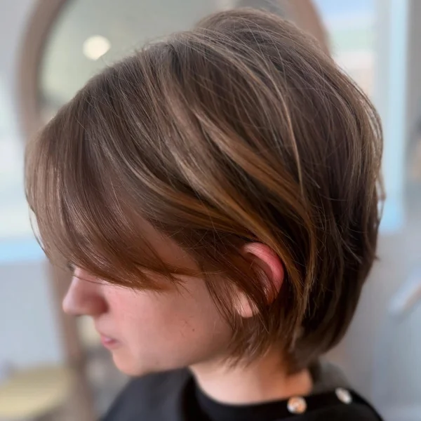 Bixie with Long Side Bangs