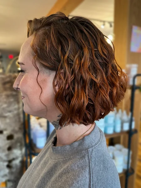 Copper Curly Wavy Bob