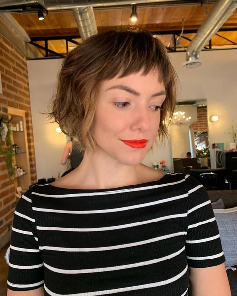 Choppy Baby Bob with Micro Bangs