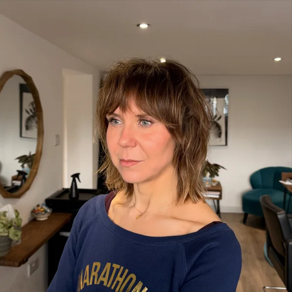 Textured Shag With Curtain Bangs