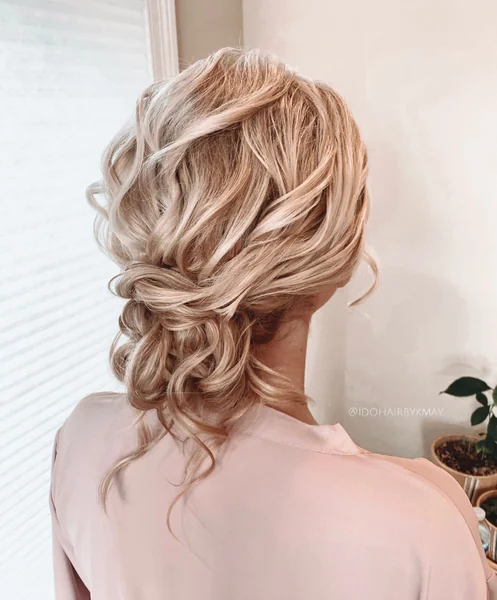Loose Wavy Bridesmaid Updo
