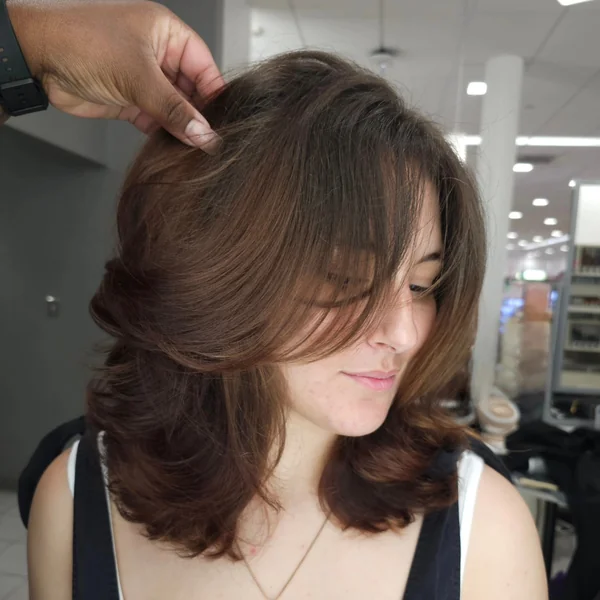 Shoulder Layers with Side Bangs