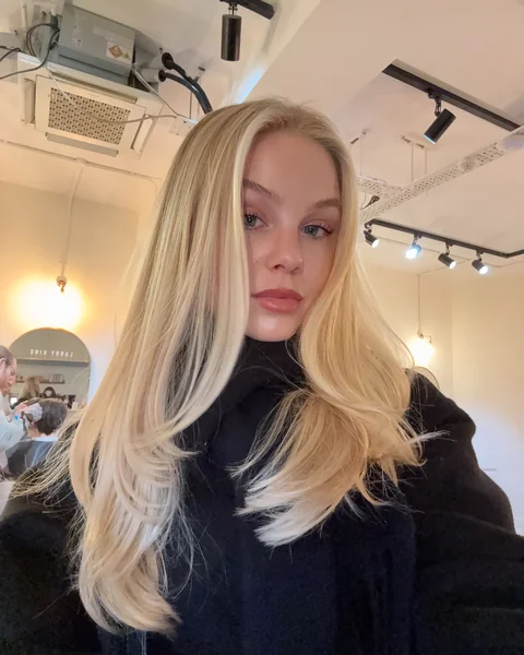 Bright Blonde Flicked Ends