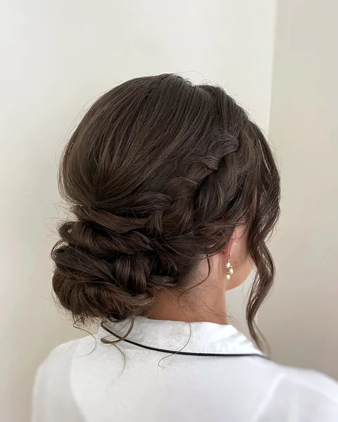 Classic French Braid Low Bun