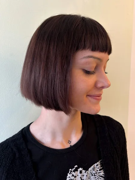 Sleek Bob with Micro Bangs