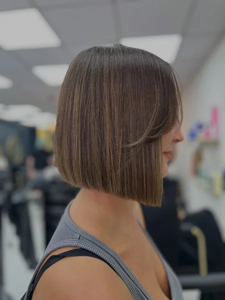 Side Swept Fringe Bob