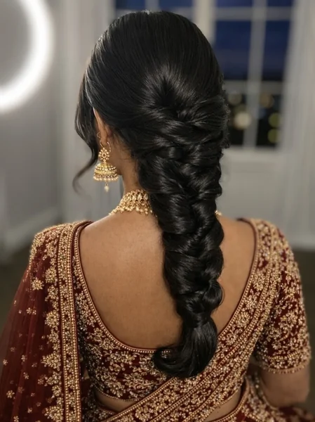 Loose Fishtail Braid For Brides