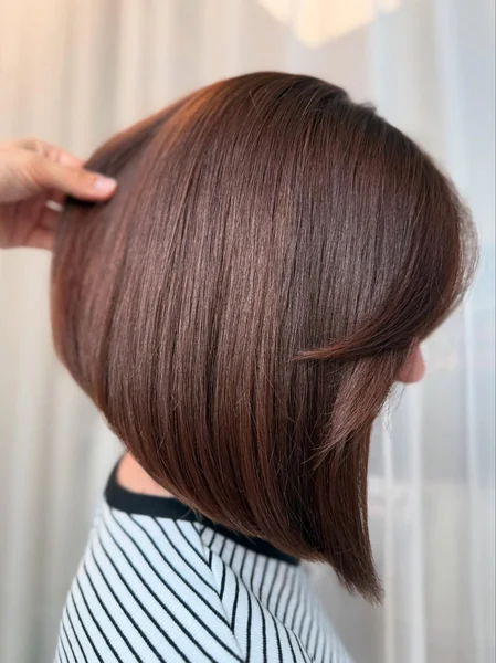 Chestnut Angled Bob