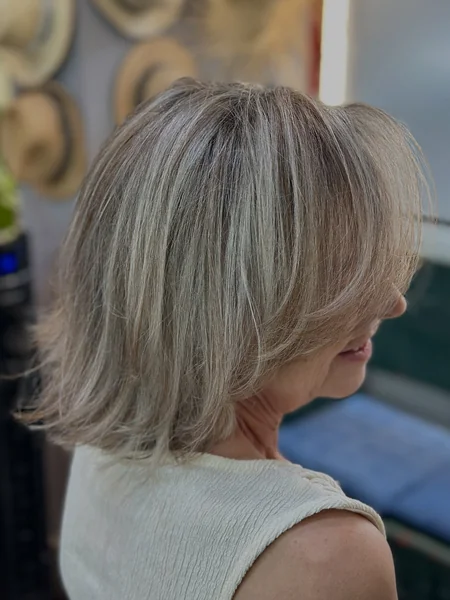 Layered Bob with Flicked Ends