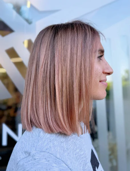 Rose Gold Blunt Lob