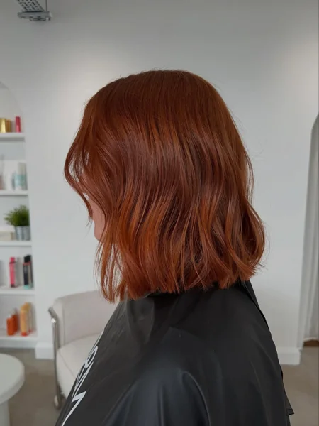 Copper Blunt Bob with Light Bends