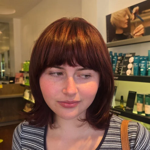 Auburn Bob with Fringe