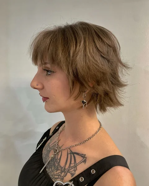 Feathered Shag with Flipped Ends
