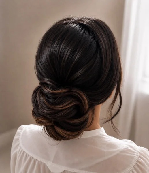 Low Knotted Chignon