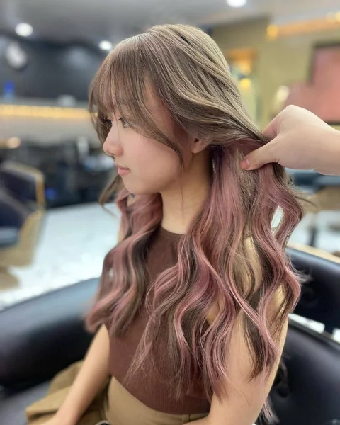 Beige Blonde with Hidden Pink Layer