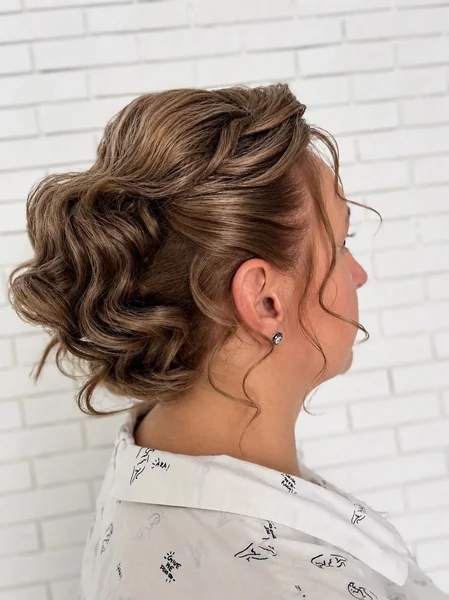 Braided Curly Wavy Updo