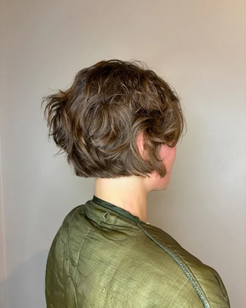 Wavy Textured Bixie Back View
