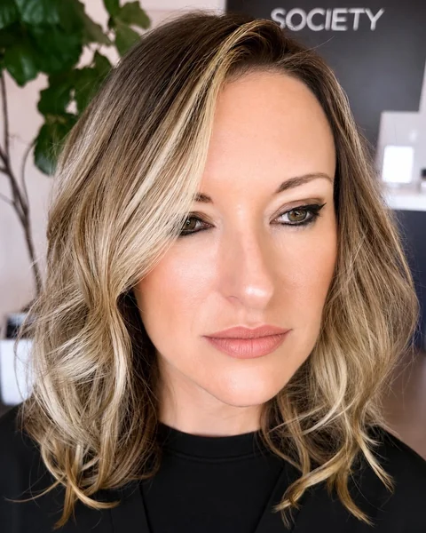 Wavy Blonde Balayage Bob