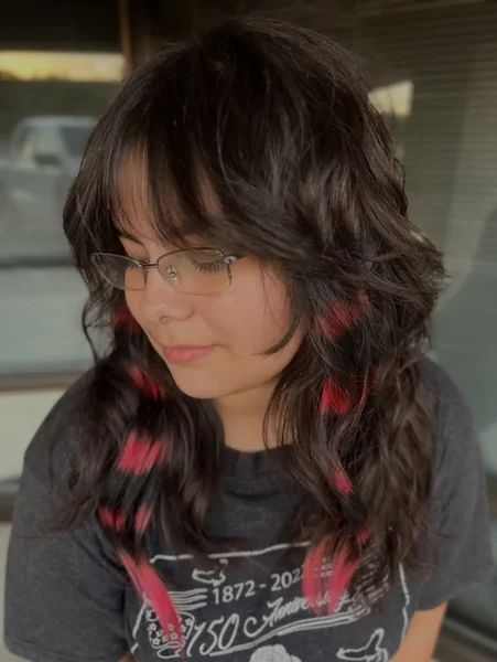 Wavy Shag with Red Spot Color