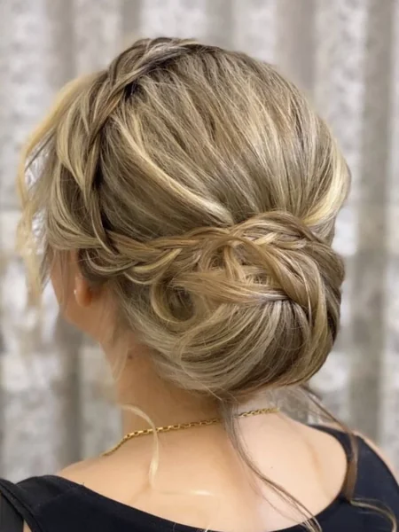 Boho Braided Low Chignon