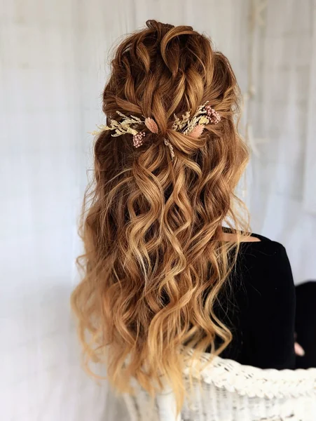 Half-Up Beach Wedding Hair