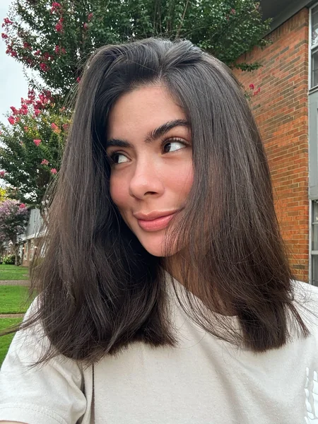 Natural Air-Dried Brunette Lob
