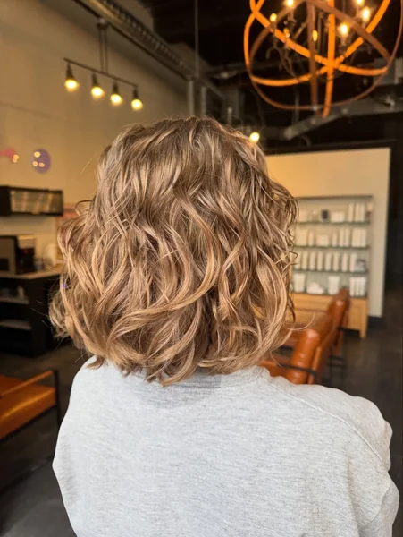 Voluminous Curly Wavy Lob