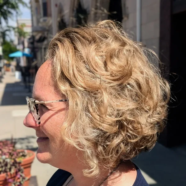Curly Golden Bob