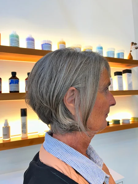 Gray Asymmetrical Bob
