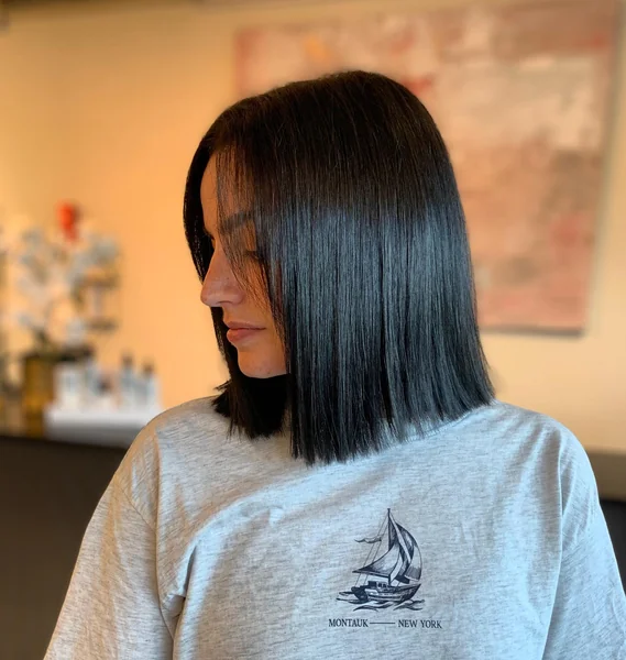 Glossy Black A Line Bob