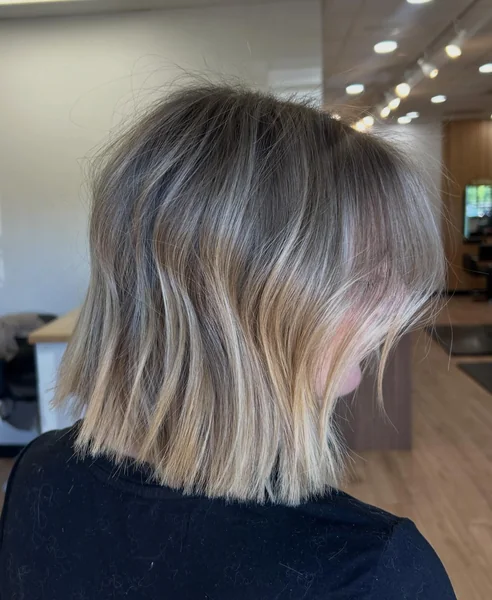 Choppy Bronde Bob Back View
