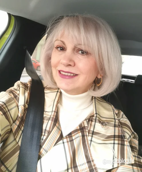 3. Platinum Bob with Soft Bangs