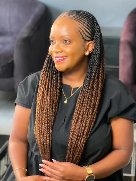 Cornrows with Ombre Twists
