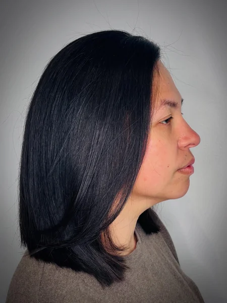 Jet-Black Straight Lob