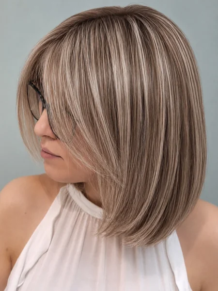 Sleek Bob with Side Swept Bangs