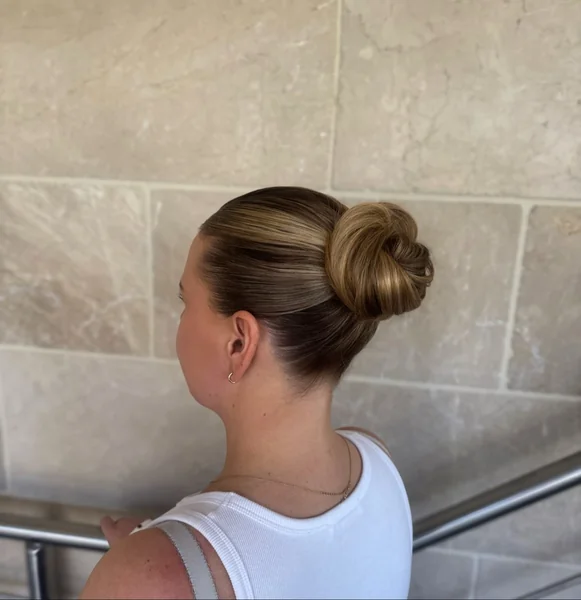 Sleek Mid-High Knot Bun