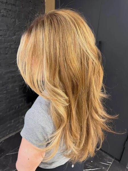 Golden Blonde Long Layers