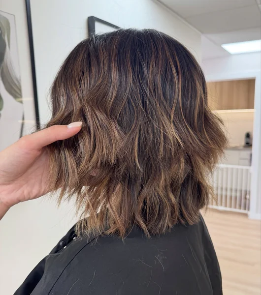 Choppy Shag Bob with Balayage
