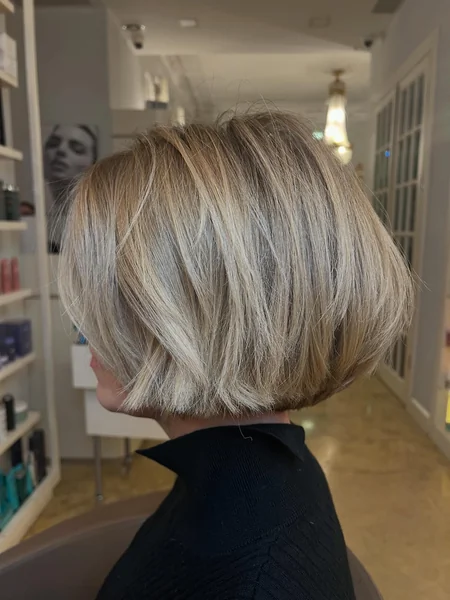 Soft Textured Blonde Bob