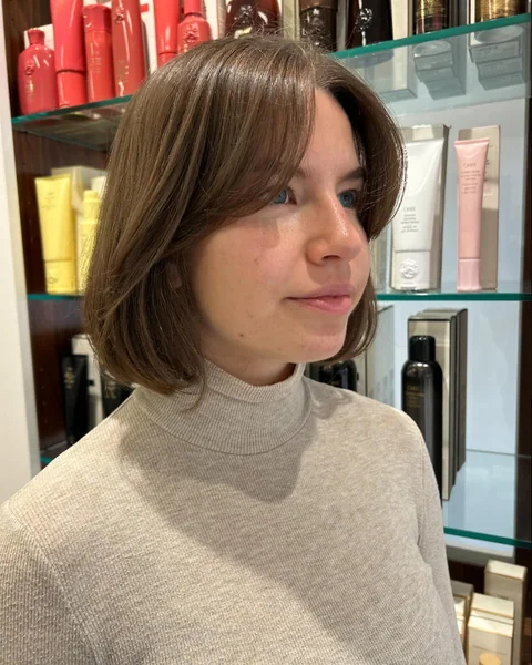 Soft Bob with Curtain Bangs