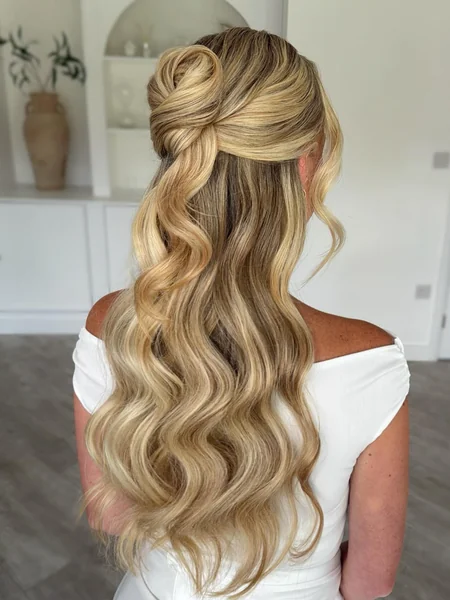 Half Up Knot Wedding Hairstyle