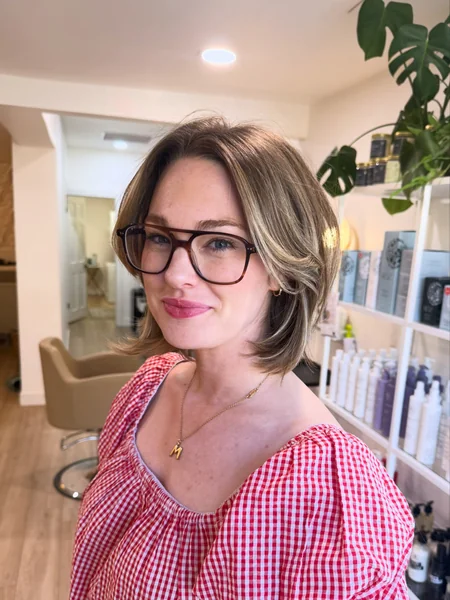 Face-Framing Bob with Glasses
