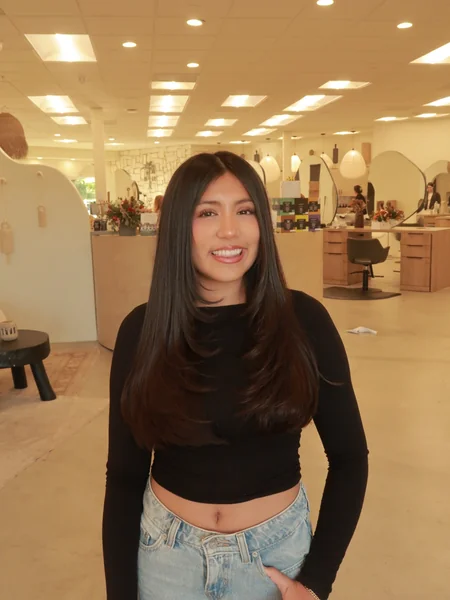 Long Layered Straight Blowout