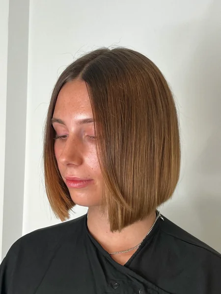 Sleek Center Part Blunt Bob
